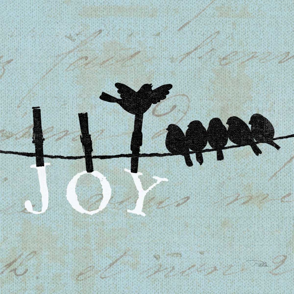 Wall Art Painting id:33547, Name: Birds on a Wire Square - Joy, Artist: Pelletier, Alain