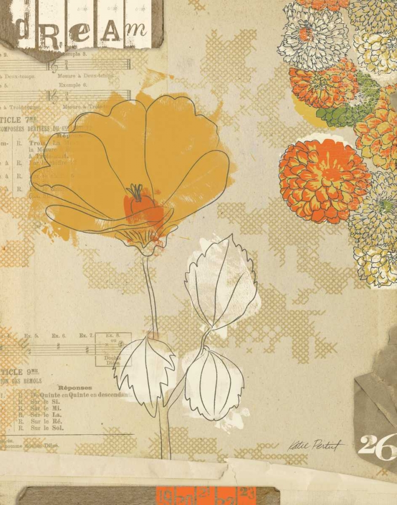 Wall Art Painting id:17671, Name: Collaged Botanicals II, Artist: Pertiet, Katie