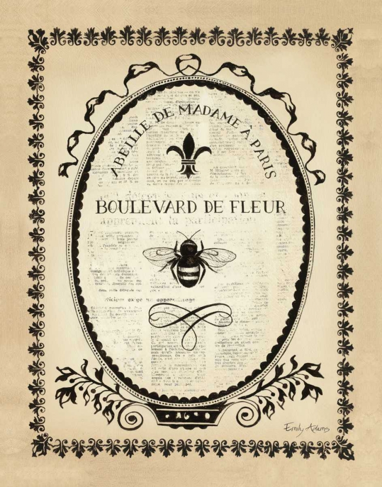 Wall Art Painting id:17114, Name: Paris Bees II, Artist: Adams, Emily