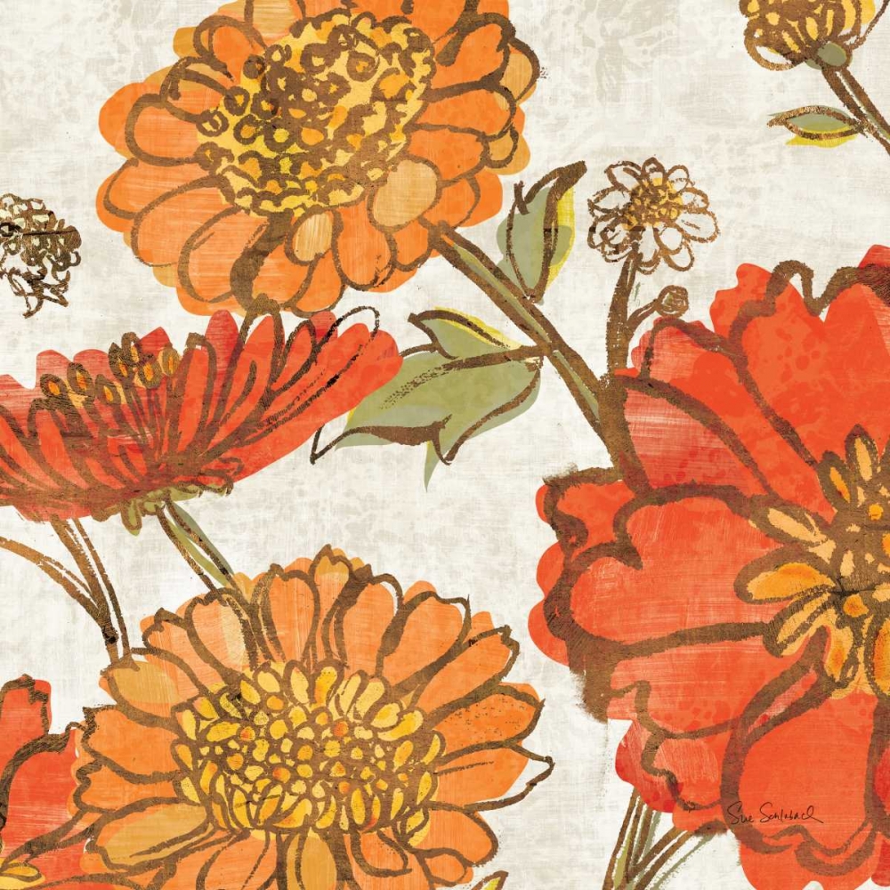 Wall Art Painting id:33598, Name: Tangerine Square II, Artist: Schlabach, Sue