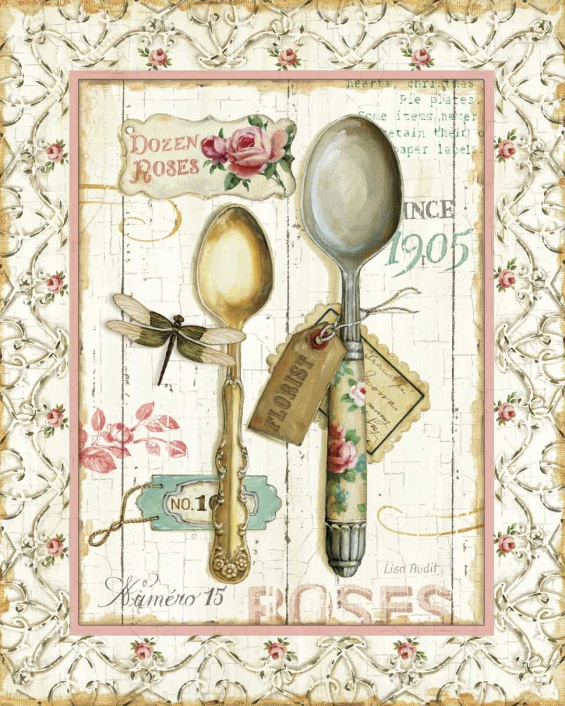 Wall Art Painting id:17111, Name: Rose Garden Utensils II, Artist: Audit, Lisa