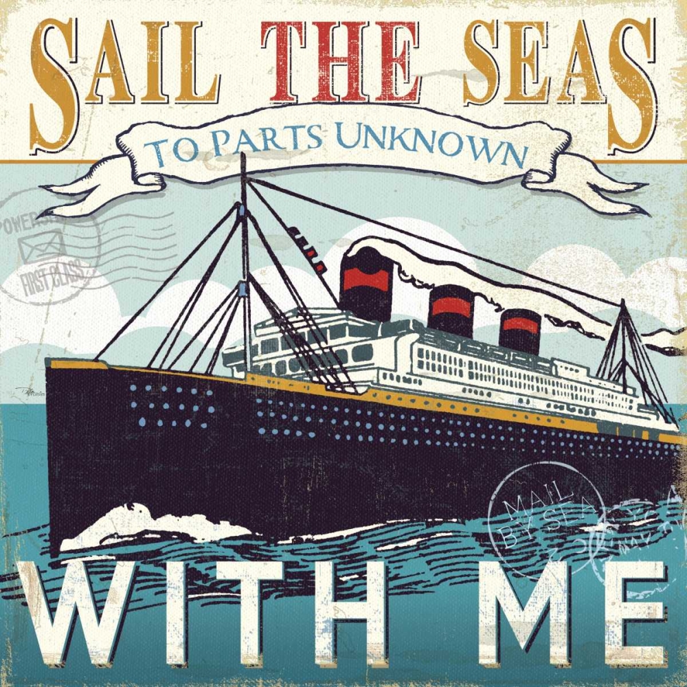 Wall art: Lets Travel I, by Pela Studio