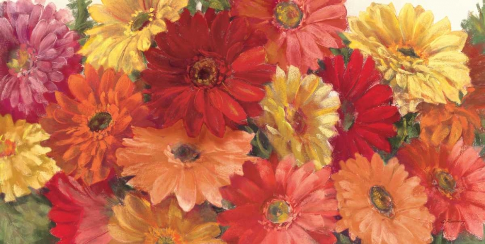 Wall Art Painting id:17853, Name: Bountiful Gerberas Crop, Artist: Rowan, Carol