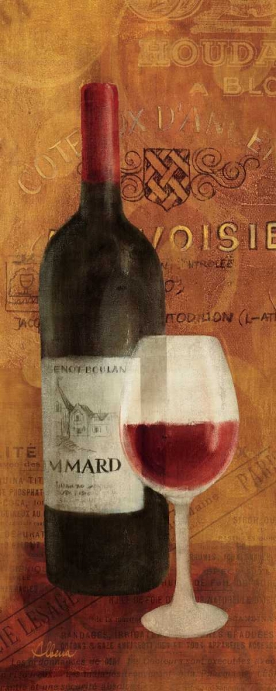 Wall Art Painting id:17347, Name: Vin Rouge Panel II, Artist: Hristova, Albena