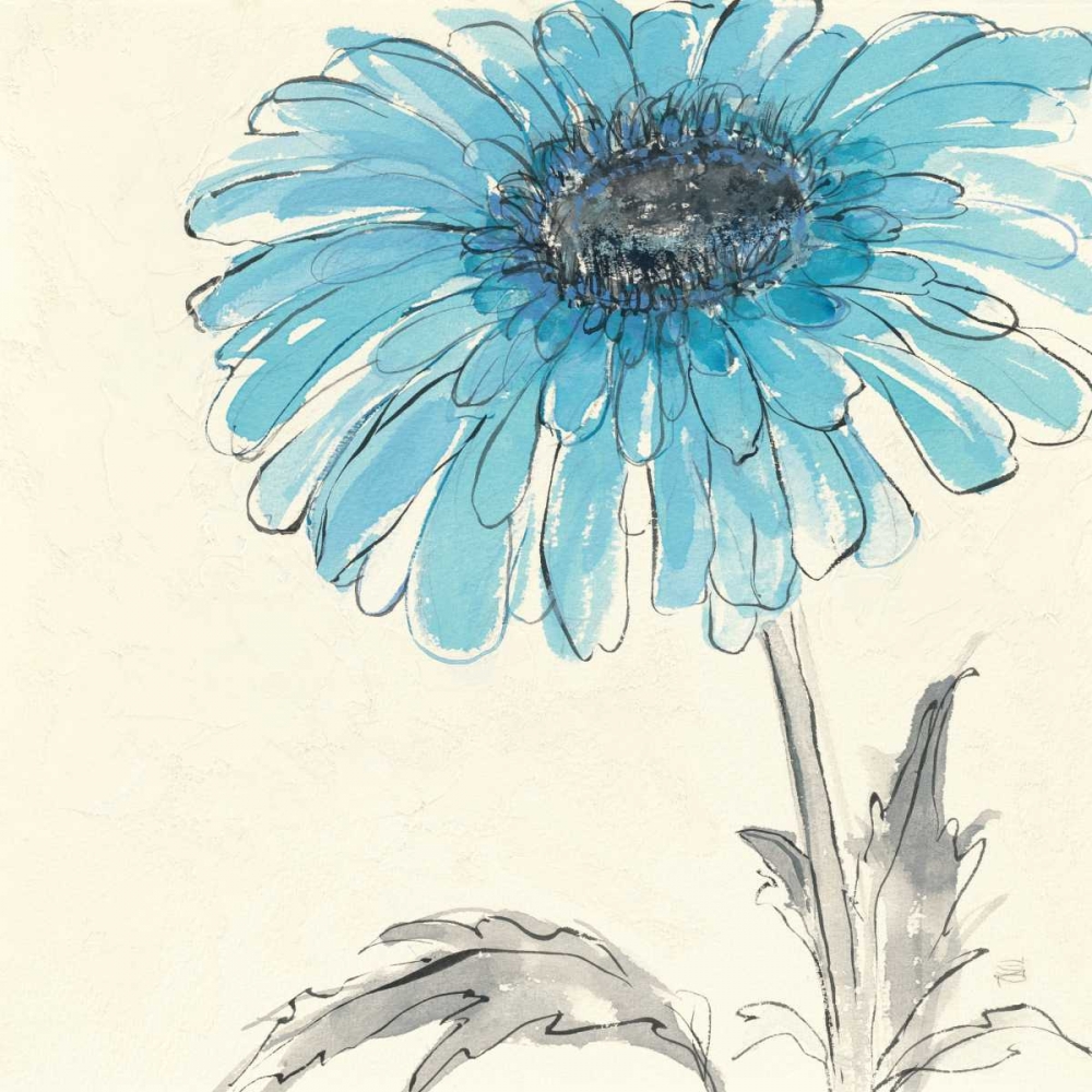 Wall Art Painting id:33718, Name: Gerbera Blue II, Artist: Paschke, Chris