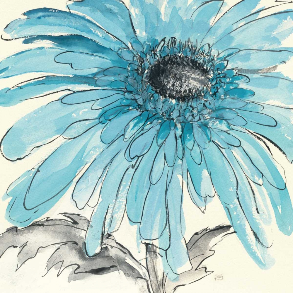 Wall Art Painting id:33719, Name: Gerbera Blue III, Artist: Paschke, Chris