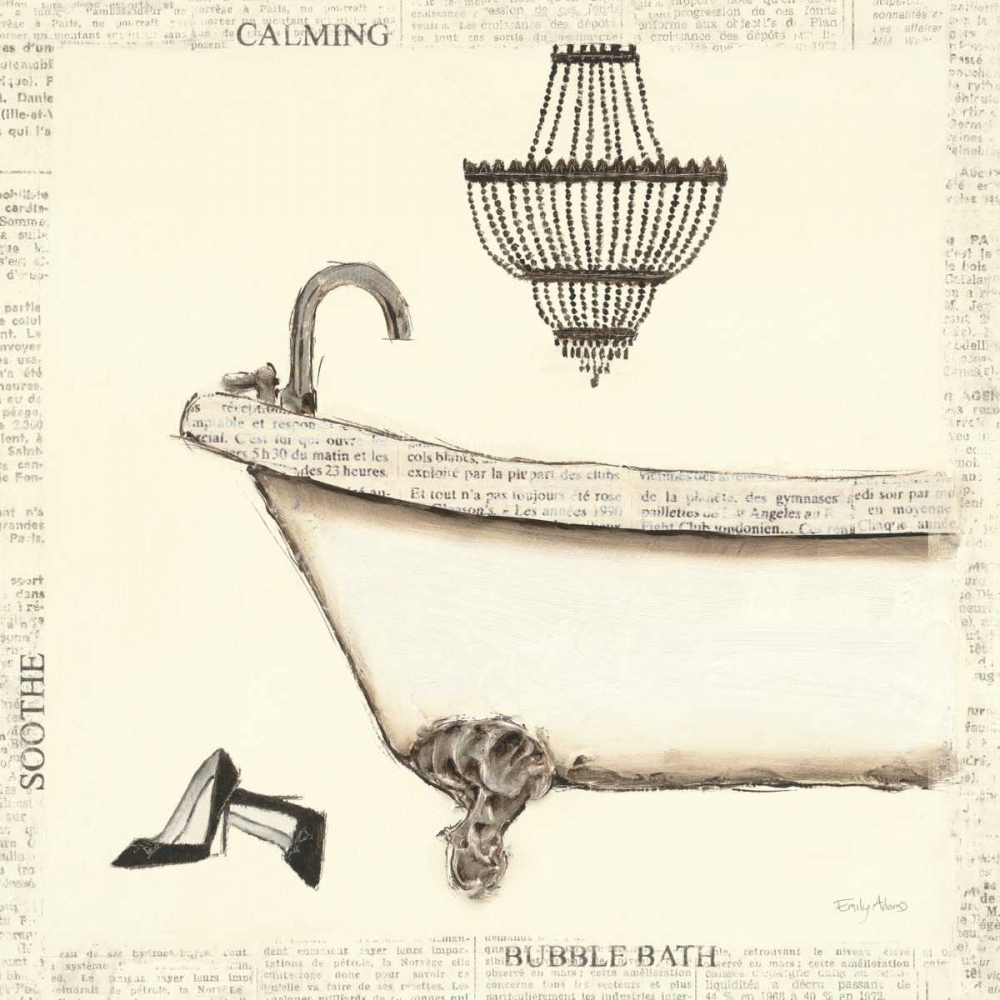 Wall art: Emilys Boudoir I - Bath, by Adams, Emily