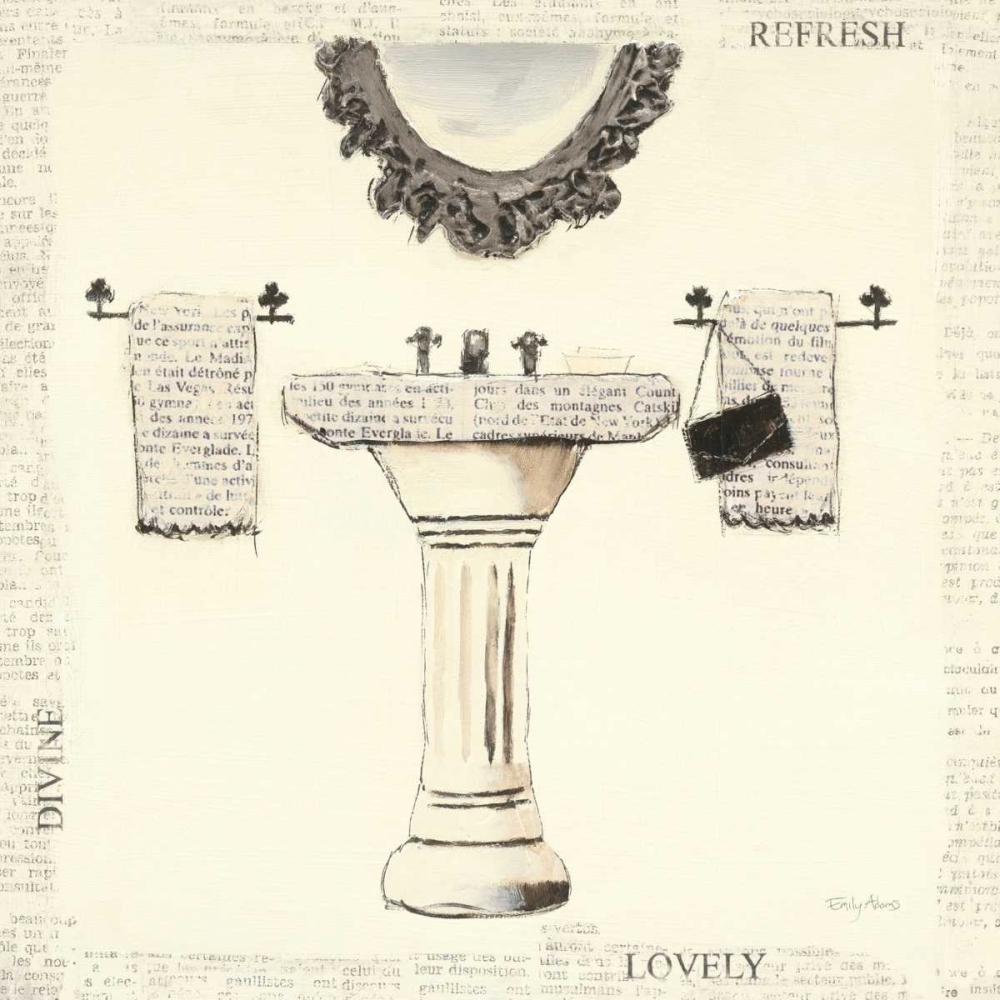 Wall art: Emilys Boudoir II - Sink, by Adams, Emily