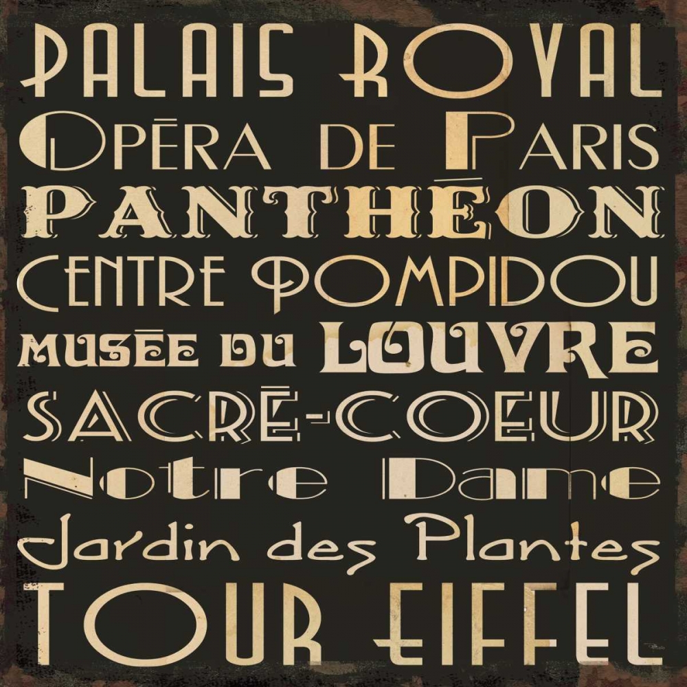 Wall Art Painting id:33734, Name: Paris Collage IV, Artist: Pela Studio