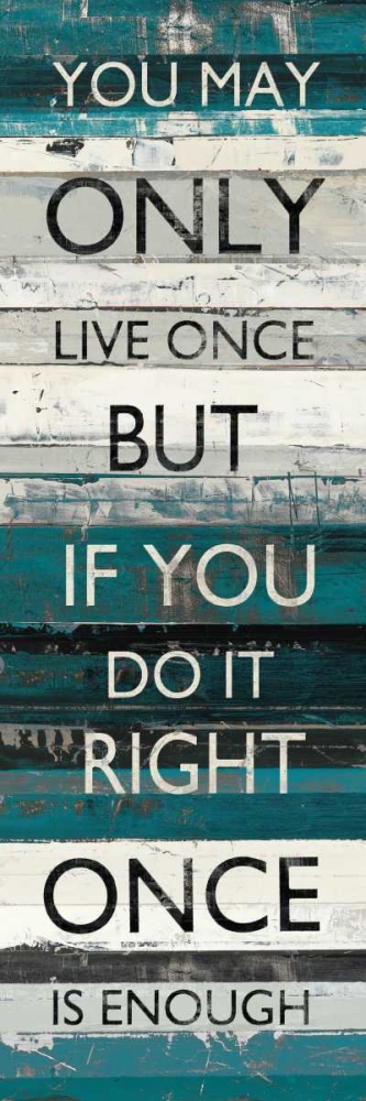 Art Print: Blue Zephyr Quote I