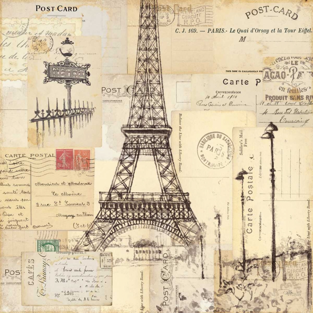 Wall art: Paris Collage II, by Pela Studio