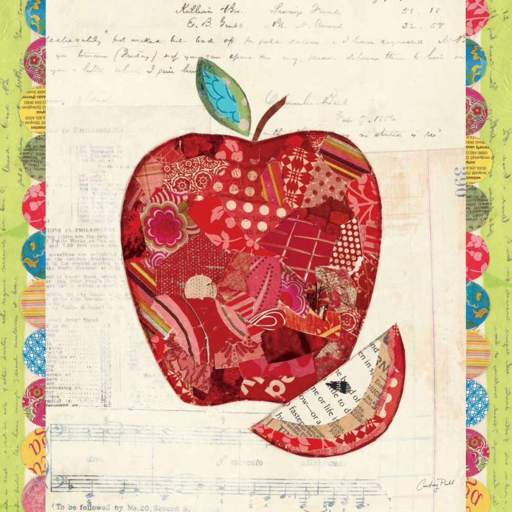 Wall Art Painting id:17794, Name: Fruit Collage I - Apple, Artist: Prahl, Courtney