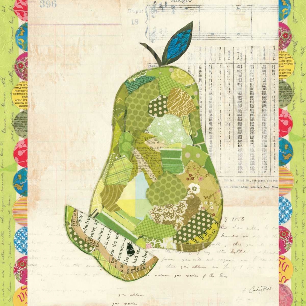 Wall Art Painting id:17819, Name: Fruit Collage III - Pear, Artist: Prahl, Courtney