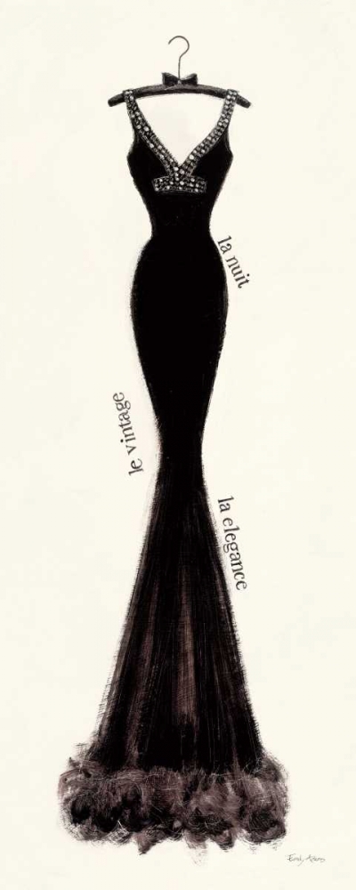 Art Print: Couture Noir Original I