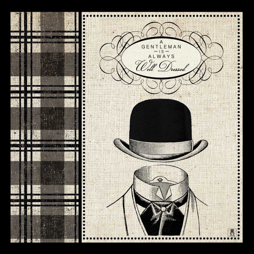 Wall Art Painting id:17129, Name: Gentleman I, Artist: Studio Mousseau