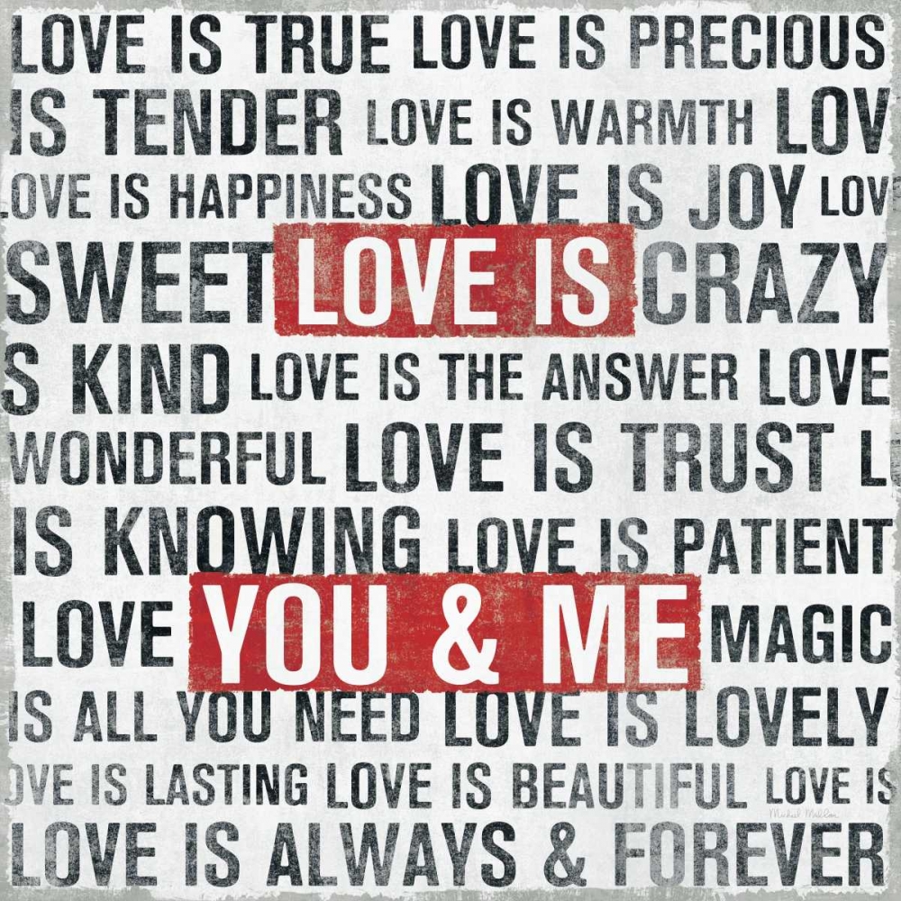 Wall Art Painting id:33852, Name: Love Is, Artist: Mullan, Michael