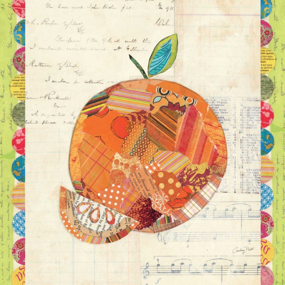 Art Print: Fruit Collage IV - Orange