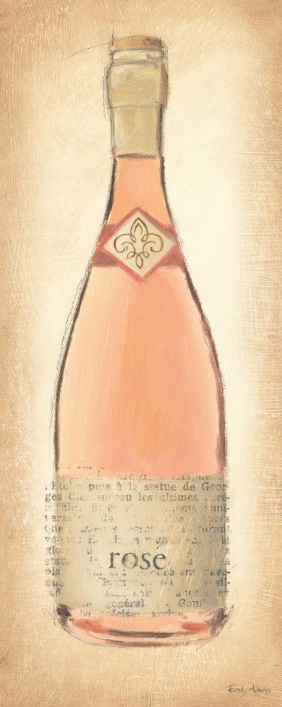 Wall Art Painting id:17635, Name: Sparkling Rose Bottle, Artist: Adams, Emily