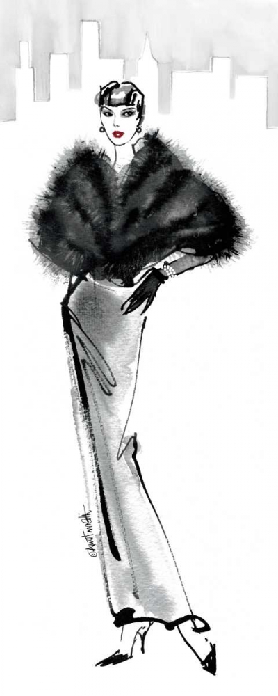 Wall Art Painting id:17596, Name: Fifties Fashion I with Red, Artist: Tavoletti, Anne