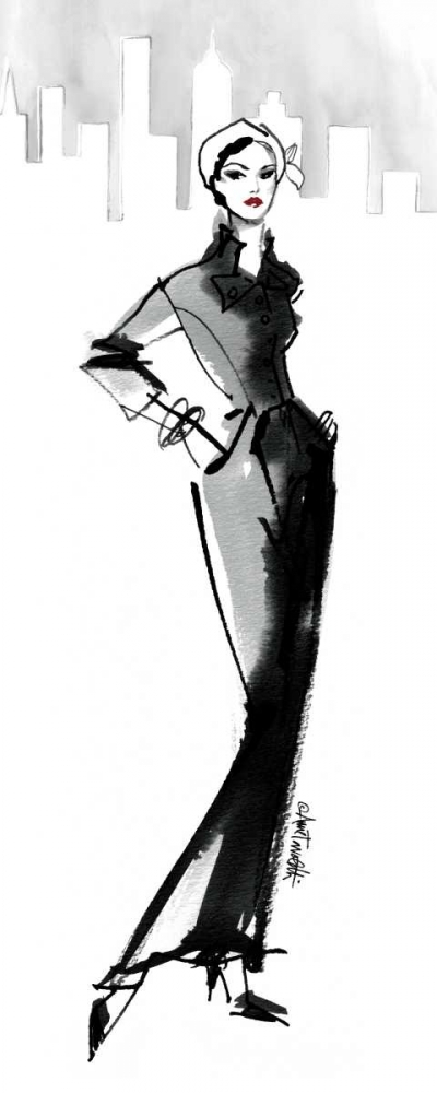 Wall Art Painting id:17598, Name: Fifties Fashion III with Red, Artist: Tavoletti, Anne