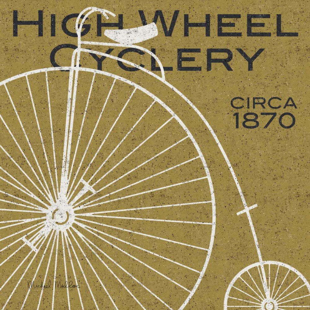 Wall Art Painting id:17664, Name: High Wheel Cyclery, Artist: Mullan, Michael