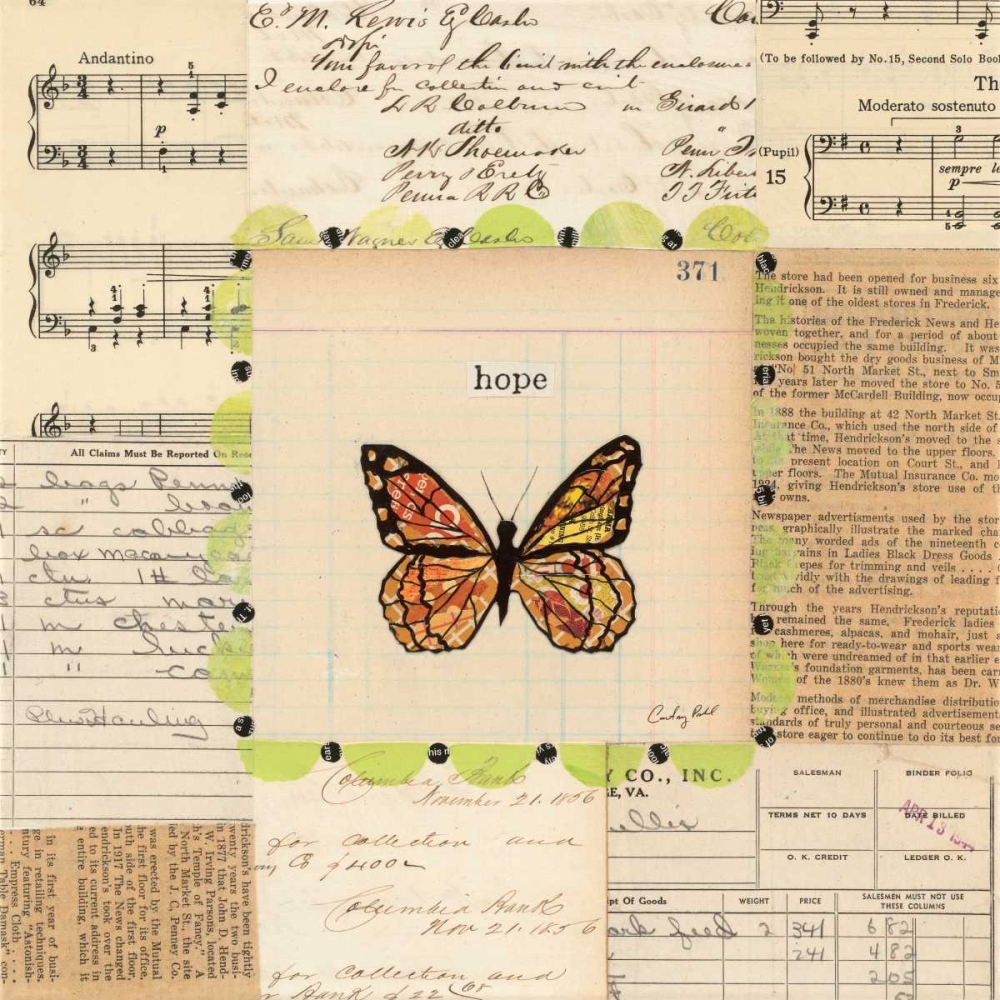 Wall Art Painting id:17267, Name: Hope Butterfly, Artist: Prahl, Courtney