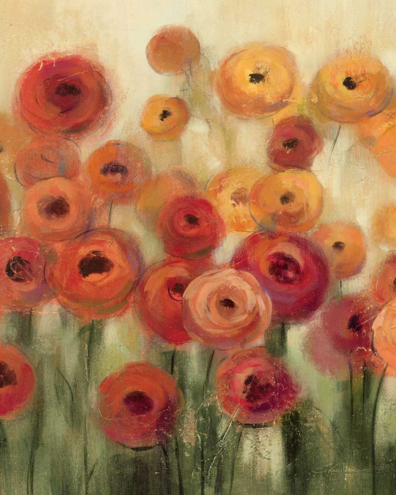 Wall Art Painting id:17627, Name: Ranunculi Field II, Artist: Vassileva, Silvia