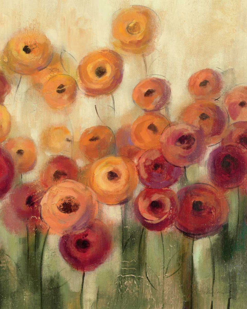 Wall Art Painting id:17628, Name: Ranunculi Field III, Artist: Vassileva, Silvia