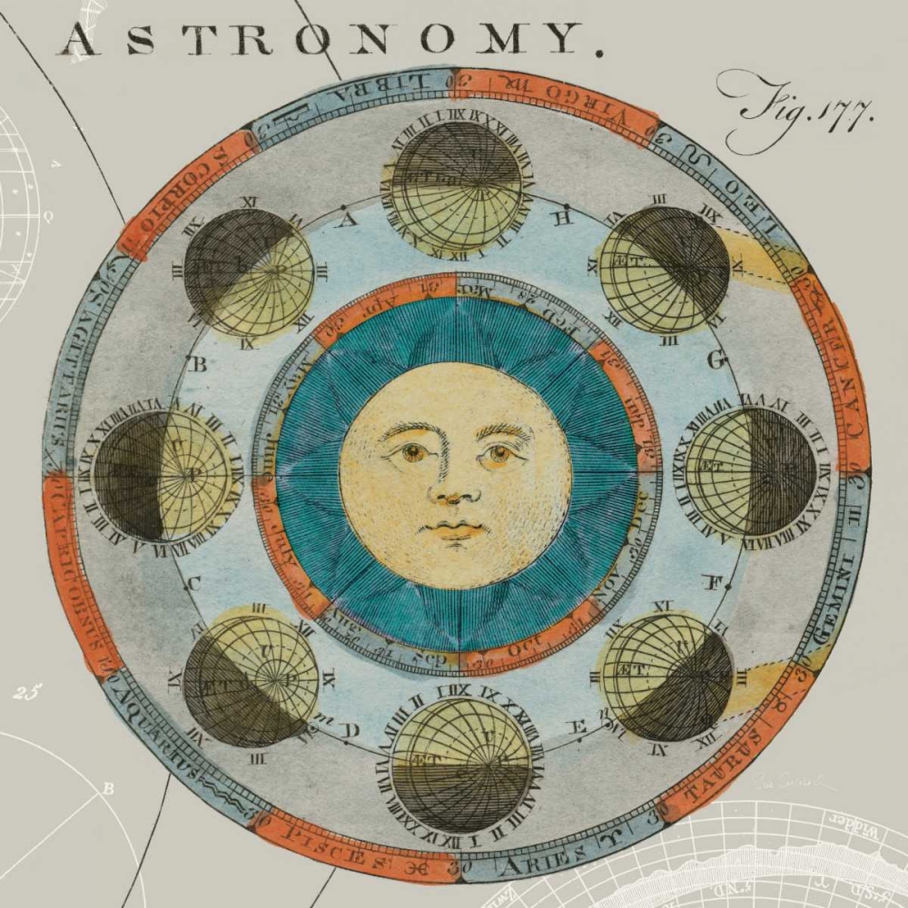 Wall Art Painting id:17436, Name: Lunar Calendar, Artist: Schlabach, Sue