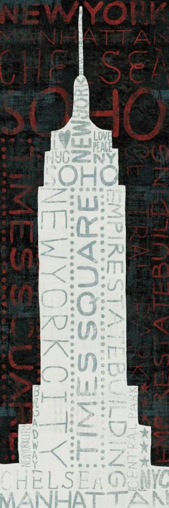 Wall Art Painting id:28068, Name: Empire State Building - Red, Artist: Mullan, Michael