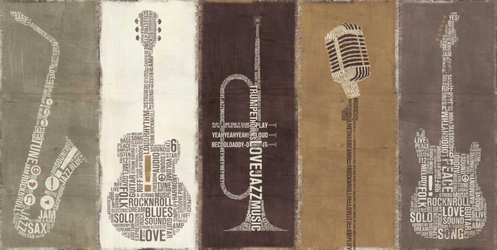 Wall art: Type Band Neutral Panel, by Mullan, Michael