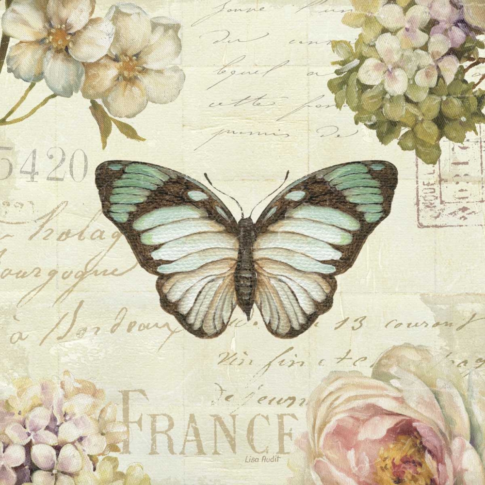 Art Print: Marche de Fleurs Butterfly II