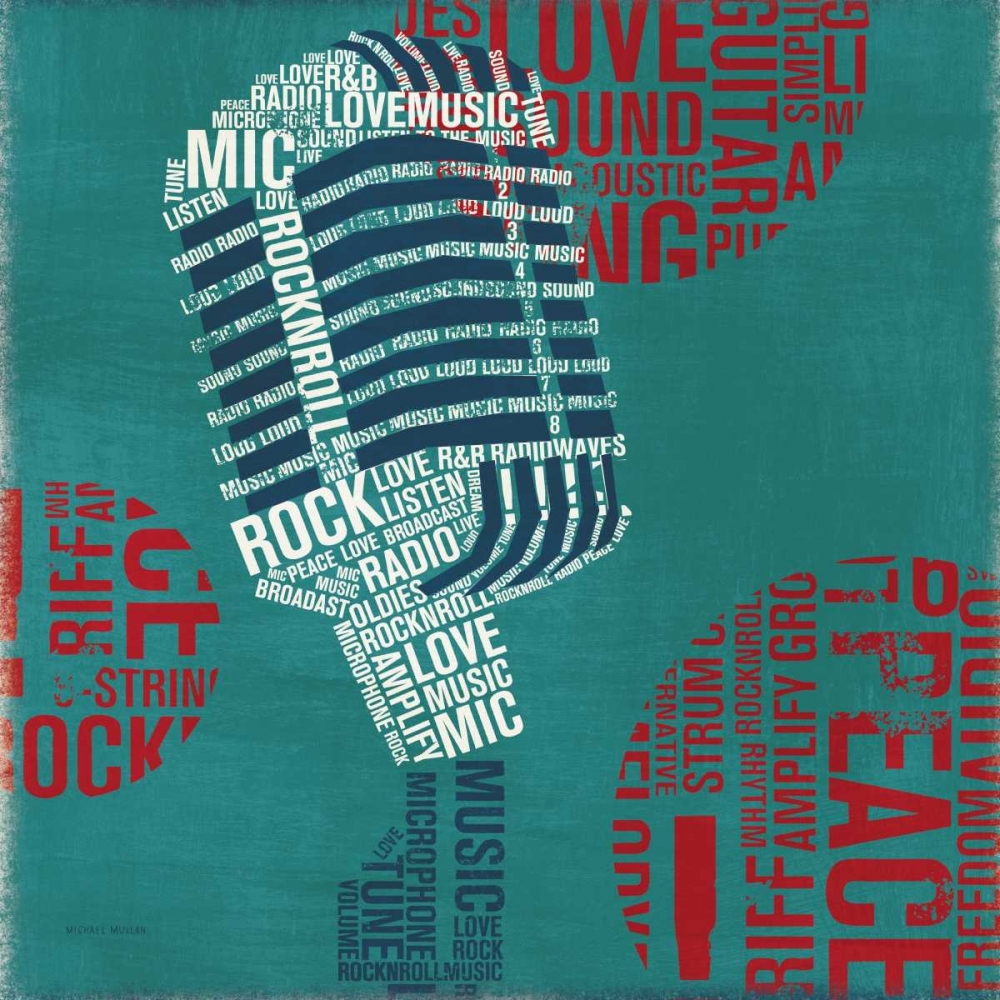 Wall art: Type Mic Square, by Mullan, Michael