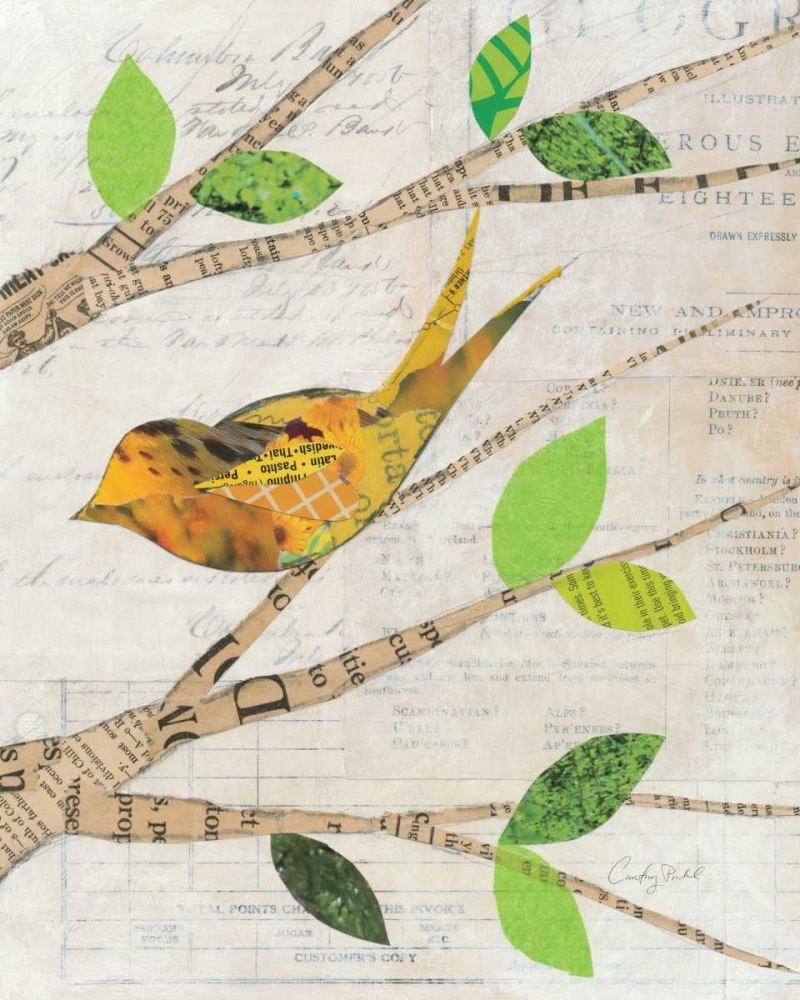 Wall Art Painting id:18315, Name: Birds in Spring II, Artist: Prahl, Courtney