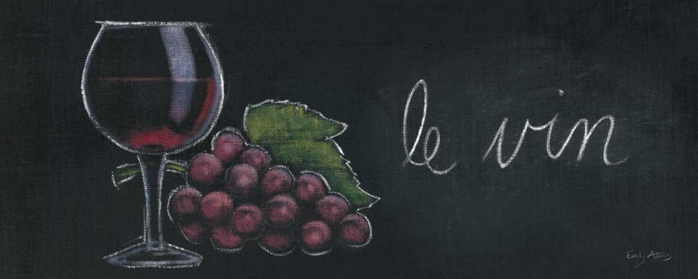 Art Print: Chalkboard Menu IV - Vin