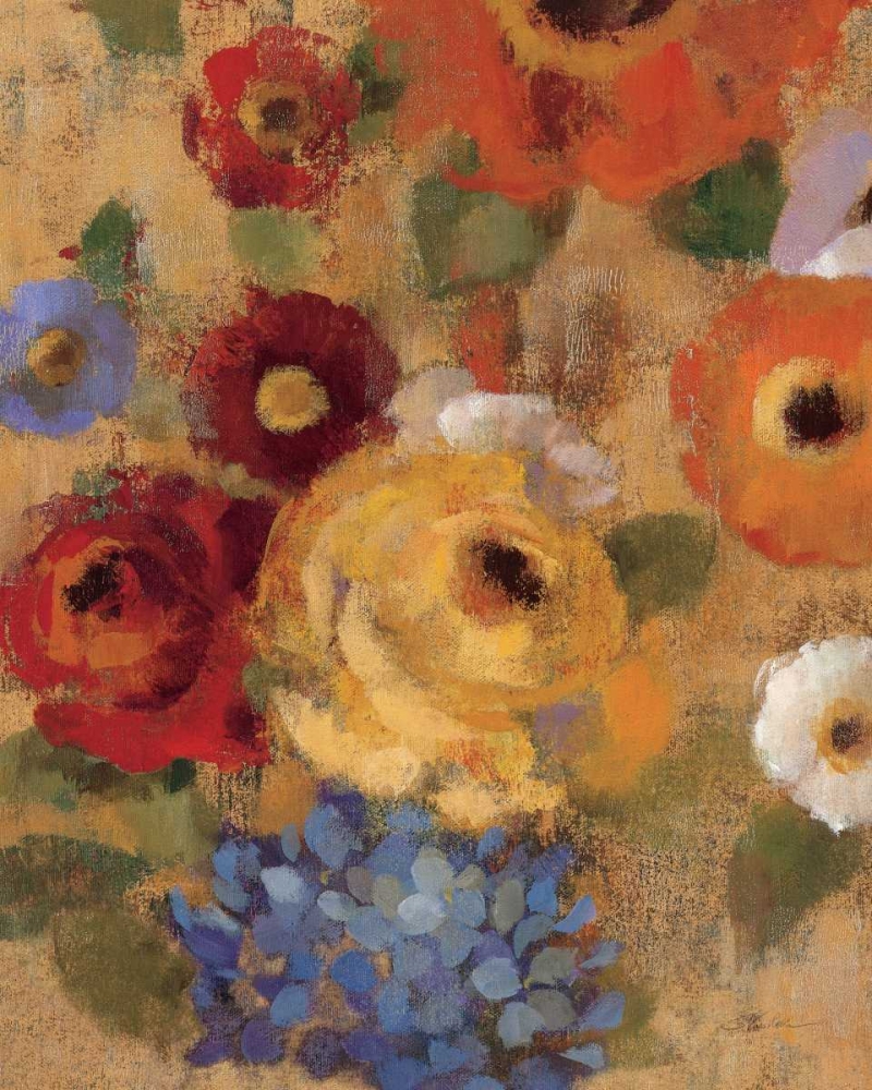 Wall Art Painting id:17493, Name: Jacquard Floral I Crop, Artist: Vassileva, Silvia