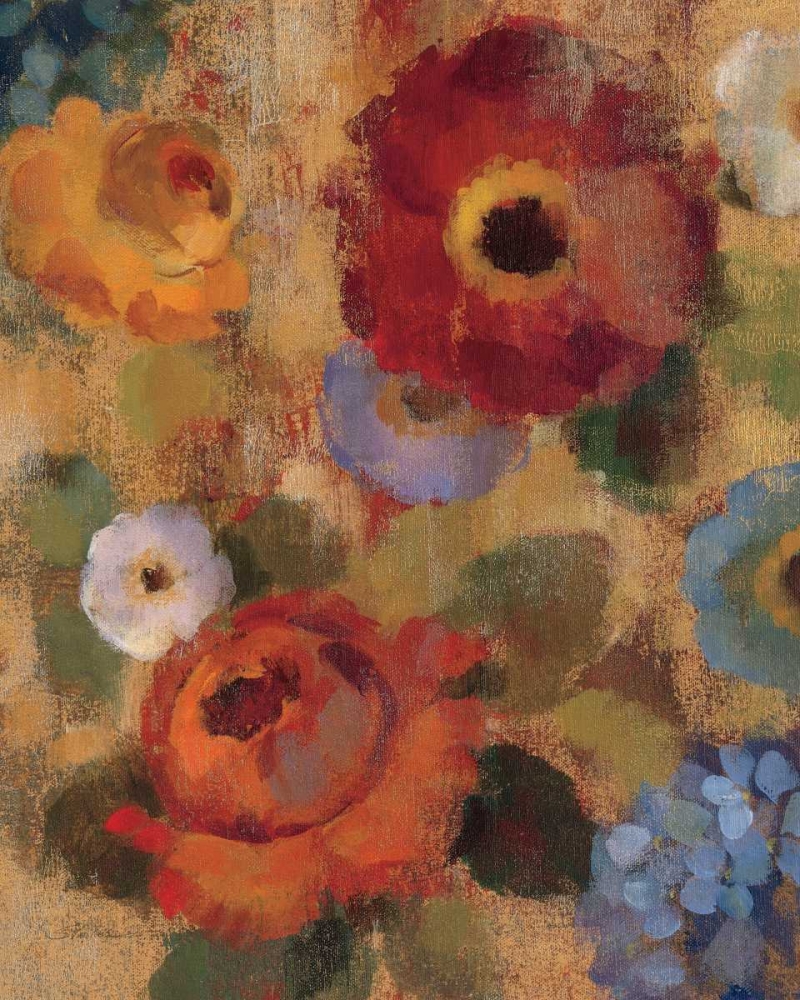 Wall Art Painting id:17494, Name: Jacquard Floral II - Crop, Artist: Vassileva, Silvia