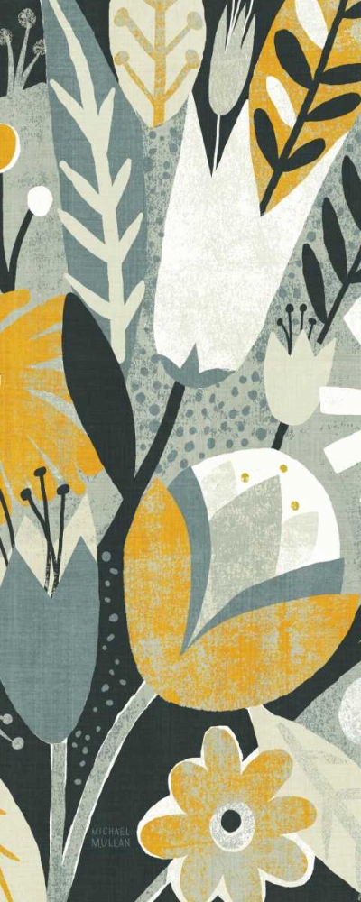 Wall Art Painting id:28190, Name: Vintage Bouquet Yellow Panel II, Artist: Mullan, Michael