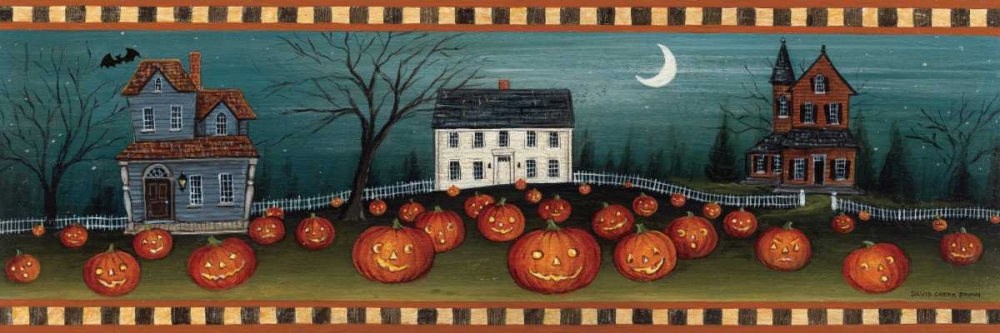 Wall Art Painting id:28200, Name: Halloween Eve Crescent Moon, Artist: Brown, David Carter