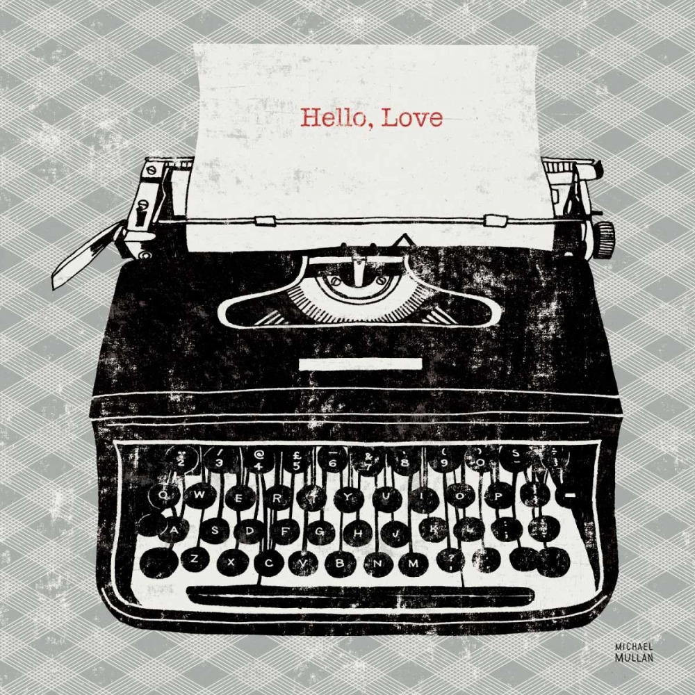 Wall Art Painting id:28211, Name: Vintage Analog Typewriter, Artist: Mullan, Michael