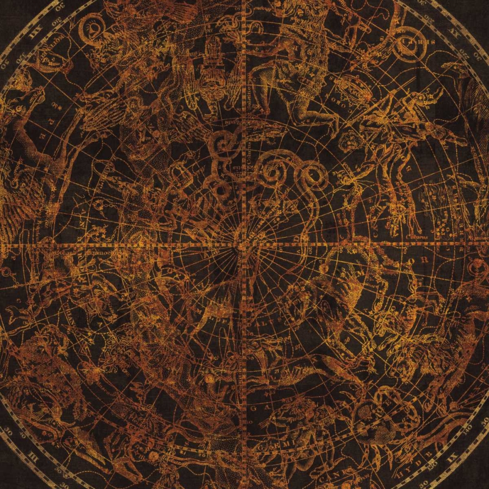 Wall art: Northern Celestial Sphere Vintage, by Wild Apple Portfolio