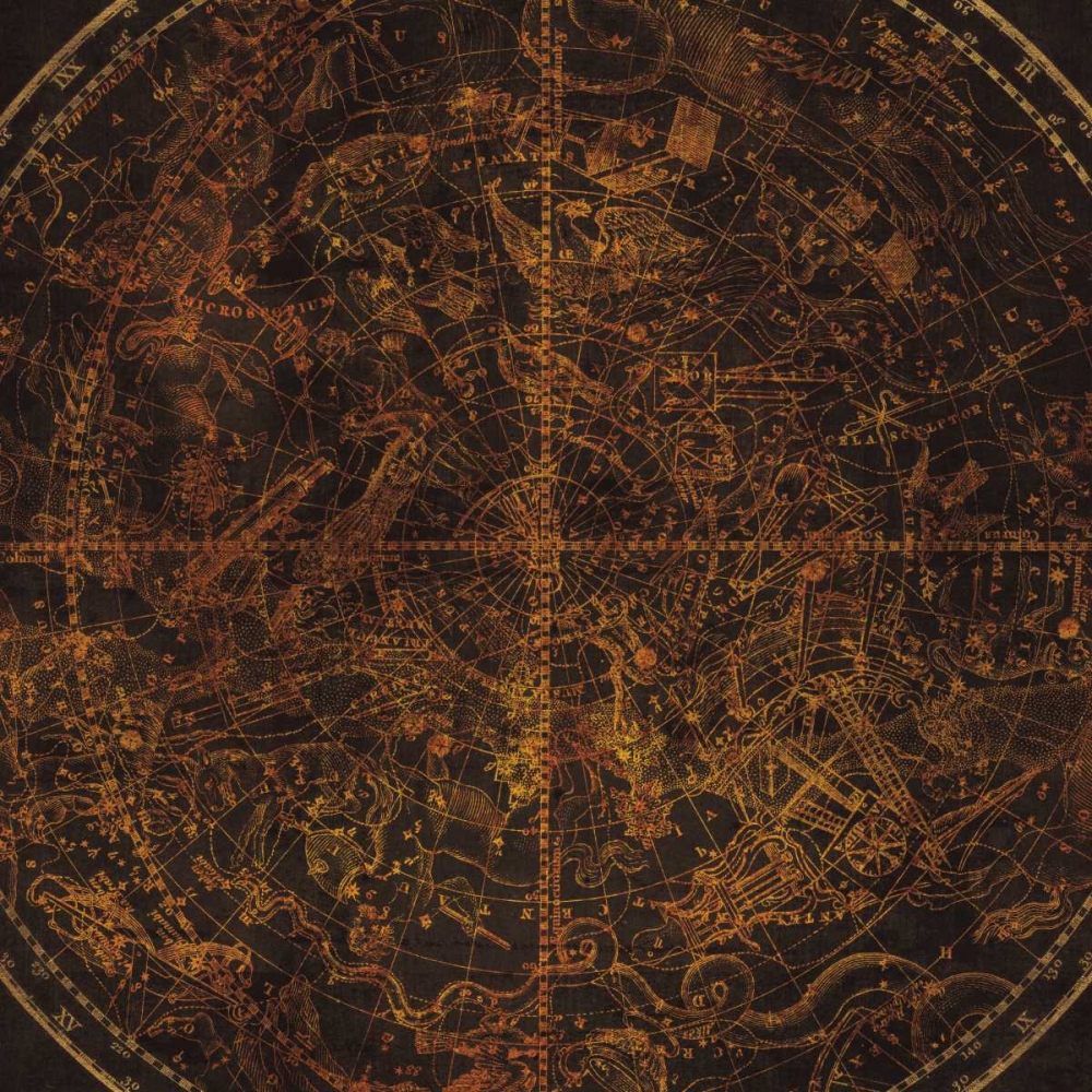 Wall art: Southern Celestial Sphere Vintage, by Wild Apple Portfolio