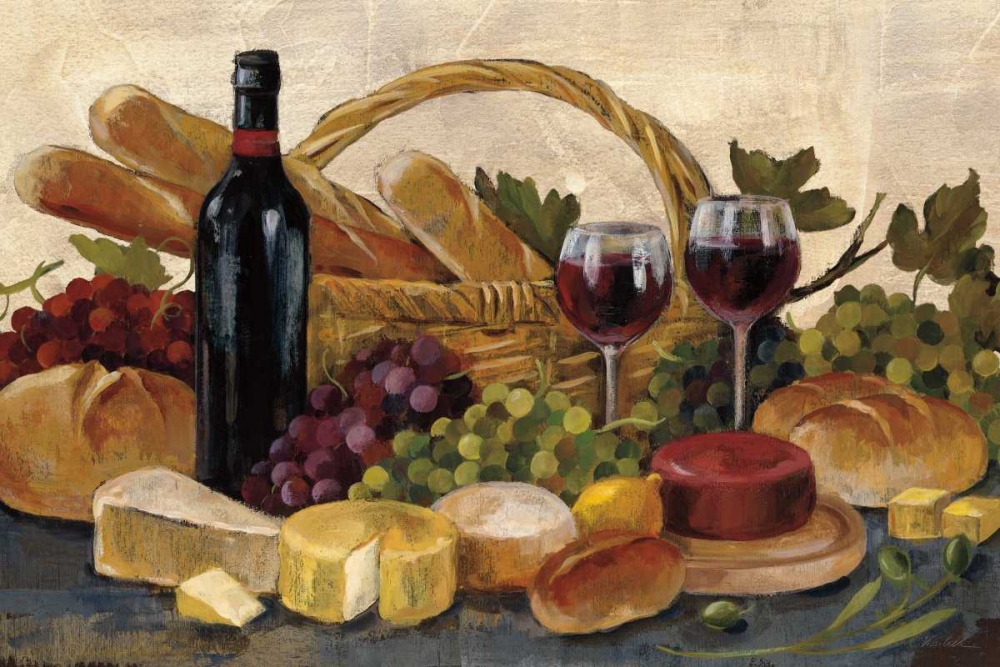 Wall Art Painting id:20910, Name: Tuscan Evening Wine Crop, Artist: Vassileva, Silvia