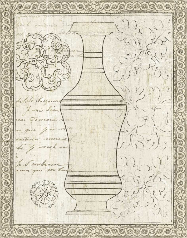 Wall Art Painting id:20978, Name: Restoration Period Urn I, Artist: Wild Apple Portfolio