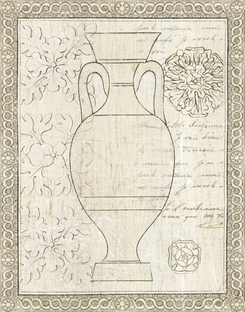 Wall Art Painting id:20979, Name: Restoration Period Urn II, Artist: Wild Apple Portfolio