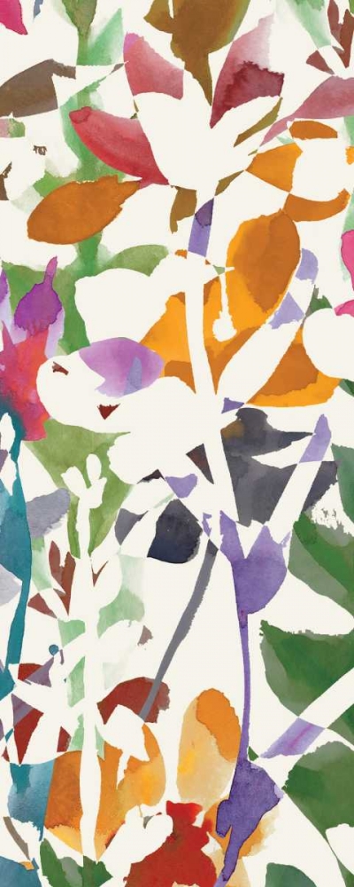 Art Print: Pink Garden Panel II White