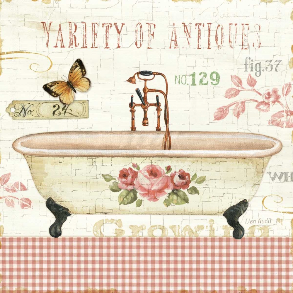 Wall Art Painting id:28469, Name: Rose Garden III Sq no Border, Artist: Audit, Lisa