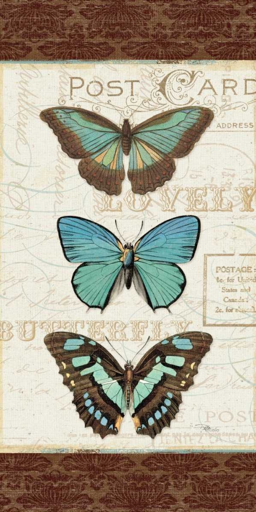 Wall Art Painting id:28489, Name: Papillons I, Artist: Pela Studio