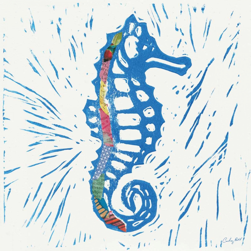Wall Art Painting id:28518, Name: Sea Creature Sea Horse Color, Artist: Prahl, Courtney