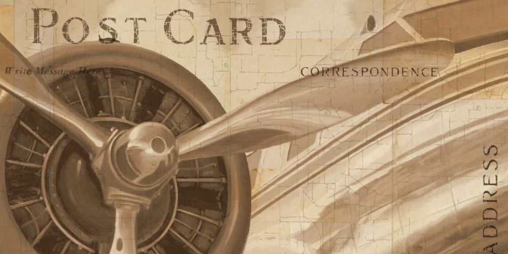 Wall Art Painting id:21995, Name: Travel by Air I Sepia, Artist: Fabiano, Marco